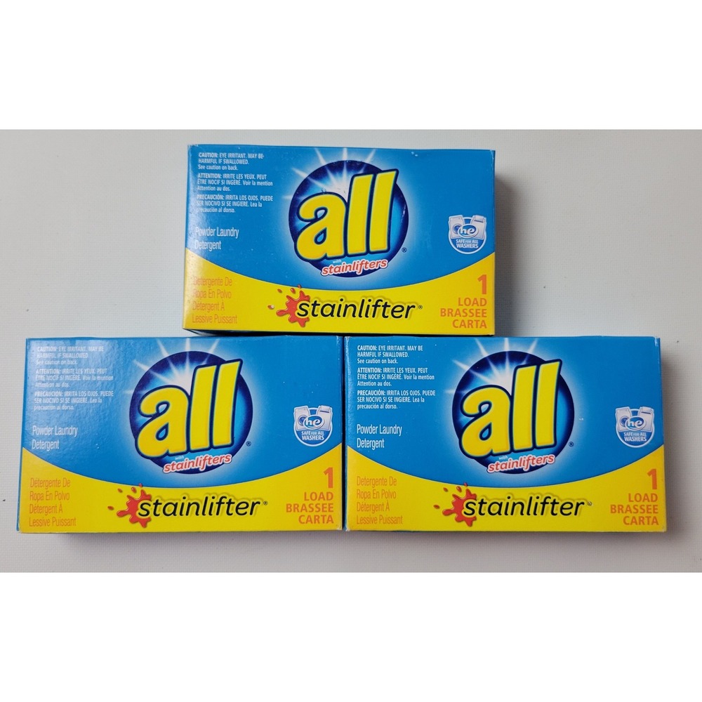 All Stainlifters HE Powder Laundry Detergent Vending Size 1 Load Boxes 3 Pack